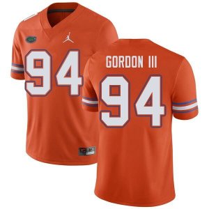 Men's Florida Gators #94 Moses Gordon III NCAA Jordan Brand Orange Authentic Stitched College Football Jersey EAV1362OK